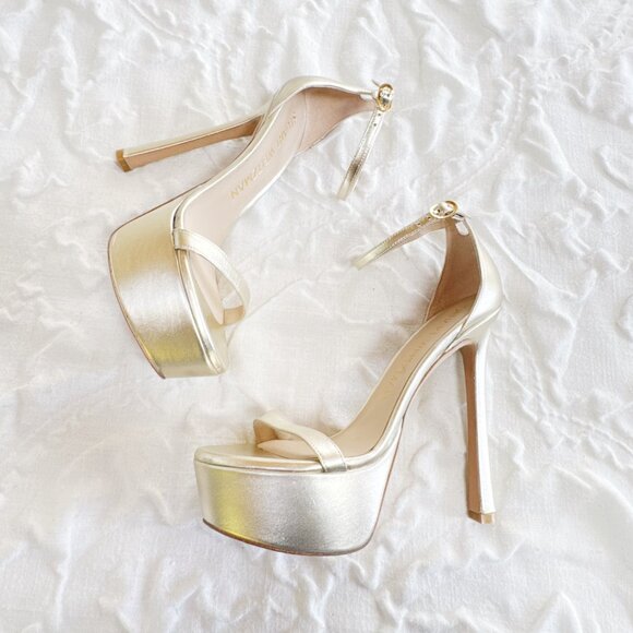 Stuart Weitzman Nudistcurve Hollywood Sandal Size 8.5 - Picture 4 of 10